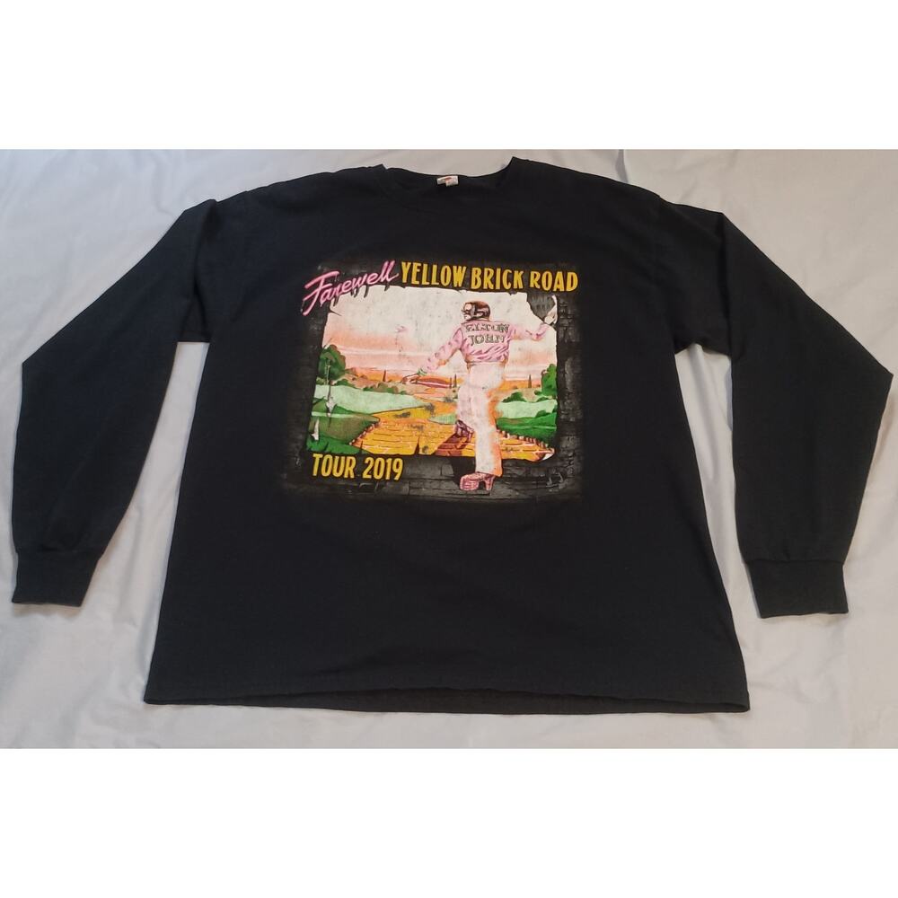 Elton John Yellow Brick Road Farewell 2019 Tour, long Sleeves Tee Size L